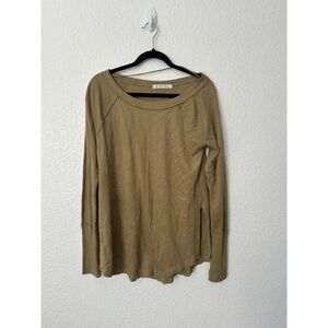 We The Free Green Thermal Long Sleeve Tee Size Small